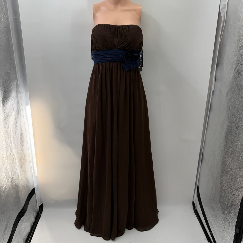 Bari Jay 10 Strapless Pleated Chiffon Dark Romantic Ethereal Earthy Whimisigoth